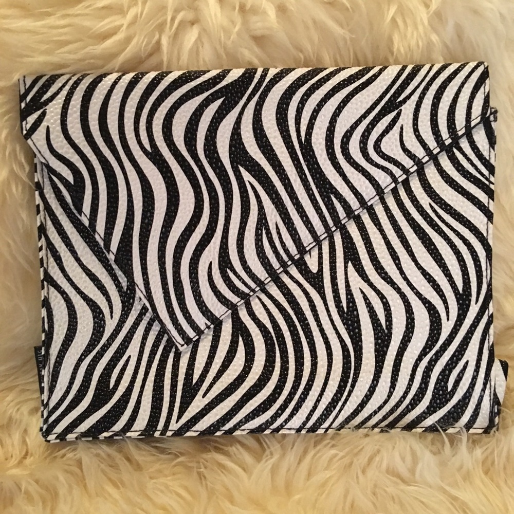 zebra print clutch purse